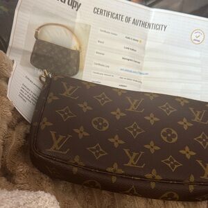 Louis Vuitton Dark Brown Monogram Wristlet